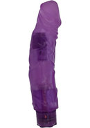 Crystal Caribbean Number 5 Jelly Vibrator 9 In - Purple