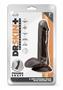 Dr. Skin Plus Gold Collection Posable Dildo With Balls And Suction Cup 6in - Chocolate